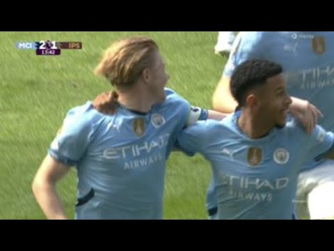 Kevin De Bruyne Goal, Manchester City vs Ipswich Town (3-1) All Goals and Extended Highlights