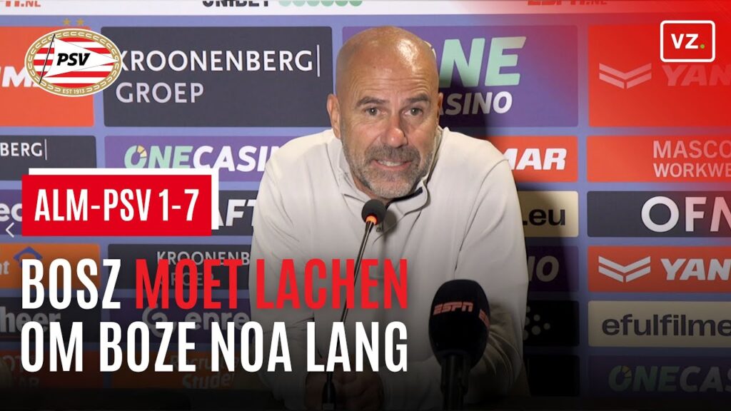 Bosz moet lachen om boze Noa Lang: 'Een beetje raar, toch?'