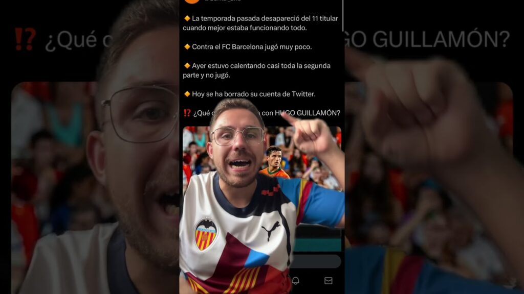 QUÉ PASA CON HUGO GUILLAMÓN? ⚽️|#futbol #valenciacf #realmadrid #fcbarcelona #futbolshorts