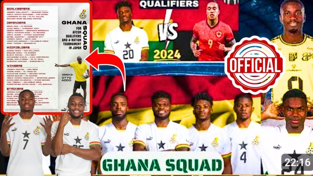 Black Stars LEAKED squad for Angola and Niger matches | No Andre Ayew + New Captain