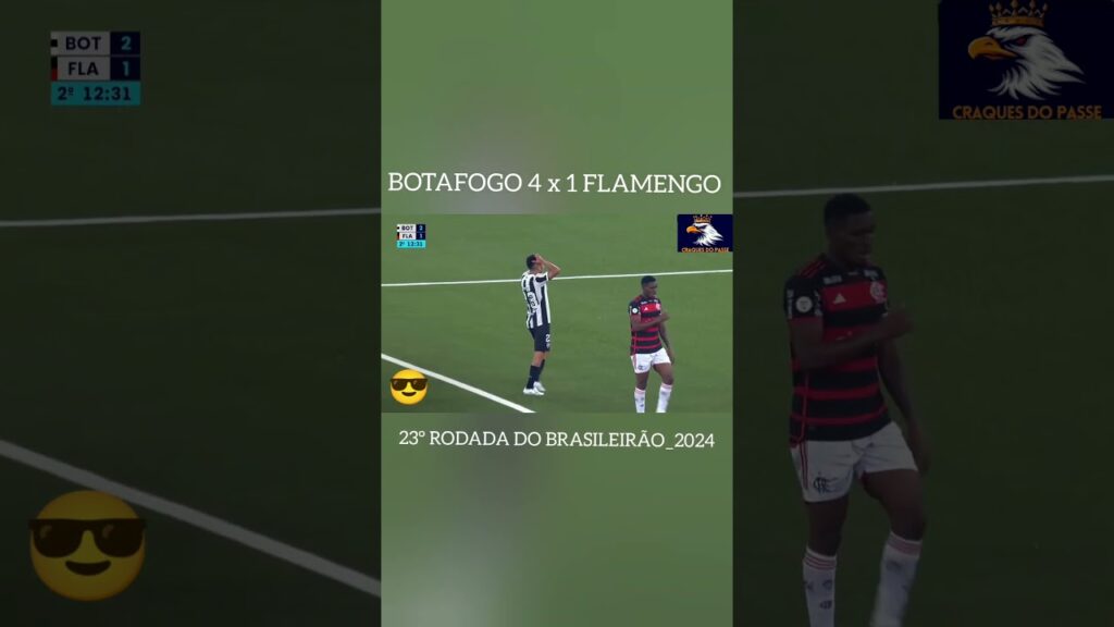 Vitória Arrasadora Botafogo Impõe 4 a 1 Sobre Flamengo no Brasileirão#flamengo#shortvideo#rubronegro