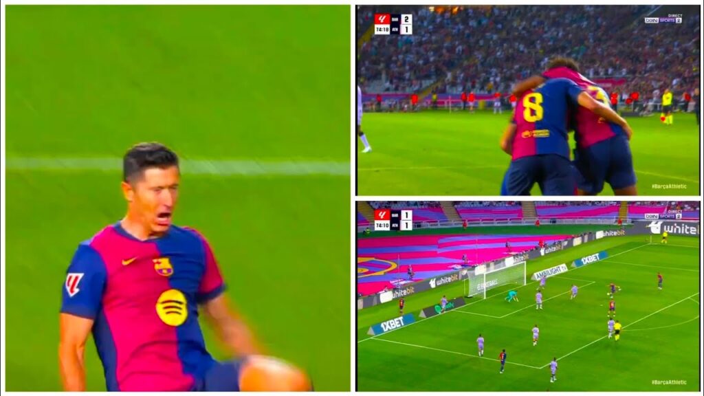Robert Lewandowski Goal Vs Athletic Club, Pedri Assist Lewandowski , Barcelona Vs Athletic Club 2024