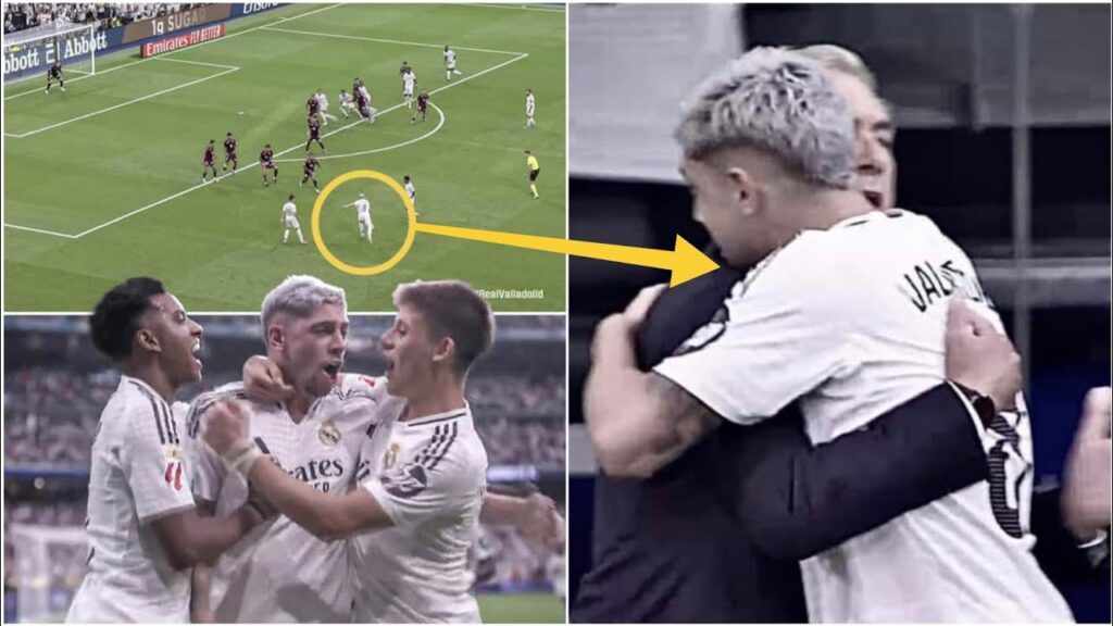 🔥 Carlo Ancelotti reaction to Federico Valverde Magical free kick goal vs Real Valladolid | La liga
