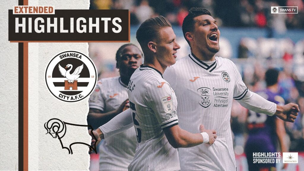 Swansea City v Derby County | Extended Highlights