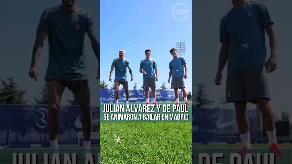 Julian Alvarez y Rodrigo De Paul se animaron a bailar en el estadio del Atlético Madrid 😱