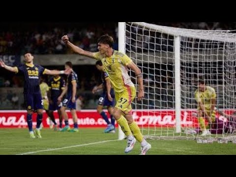 Juventus vs Verona 3-0 Highlights | Serie A 2024/25 |Dusan Vlahovic Goal,Nicolò Savona debut goal