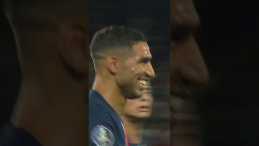 Nuno Mendes's pass for Hakimi 🥰 #ligue1mcdonalds #psg #hakimi #marocco