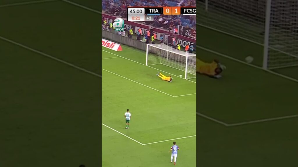 Orsic Güzel Vurdu, Kaleci Lawrence Ati Zigi Çıkarıyor (Trabzonspor 0-1 St. Gallen)