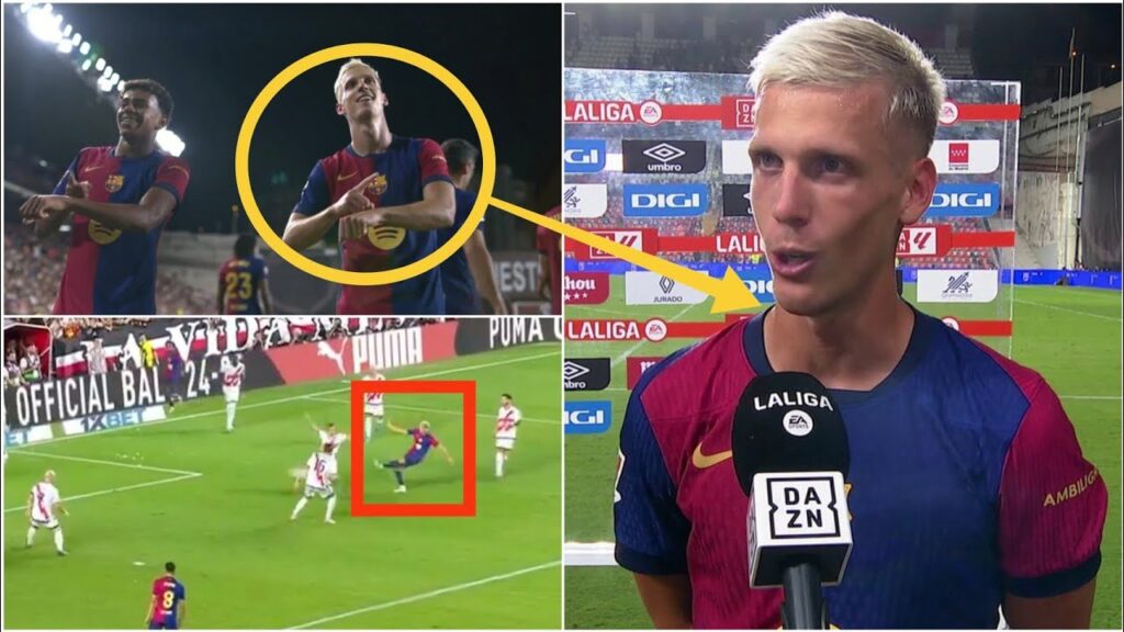 ⌚🇪🇸 Dani Olmo explains real meaning of his 'watch' celebration after scoring on Barcelona debut