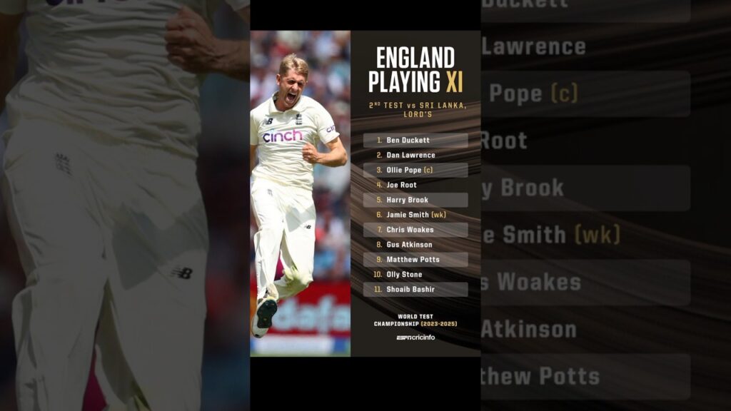 इंग्लैंड प्लेइंग 11 फॉर सेकंड टेस्ट मैच againest श्रीलंका। Test match cricket highlights #england इंग्लैंड प्लेइंग 11 फॉर सेकंड टेस्ट मैच againest श्रीलंका। Test match cricket highlights #england