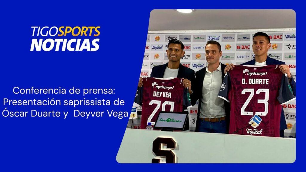 Conferencia de prensa: Presentación saprissista de Óscar Duarte y  Deyver Vega