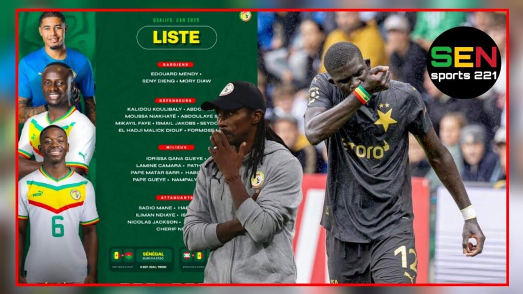 Liste des 26 lions sélectionnés par le coach Aliou Cissé pour les matchs Sénégal vs Burkina...