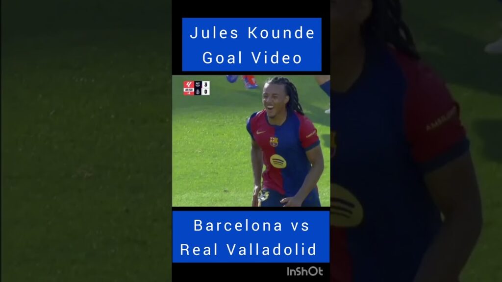 Jules Kounde Goal Video | Raphinha | Barcelona vs Real Valladolid |Highlights Laliga #football