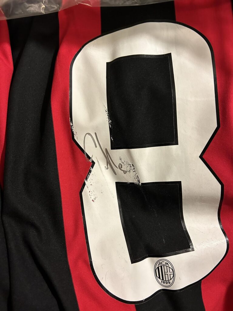 Milan Adidas Jersey Vinyl Lettering Damage