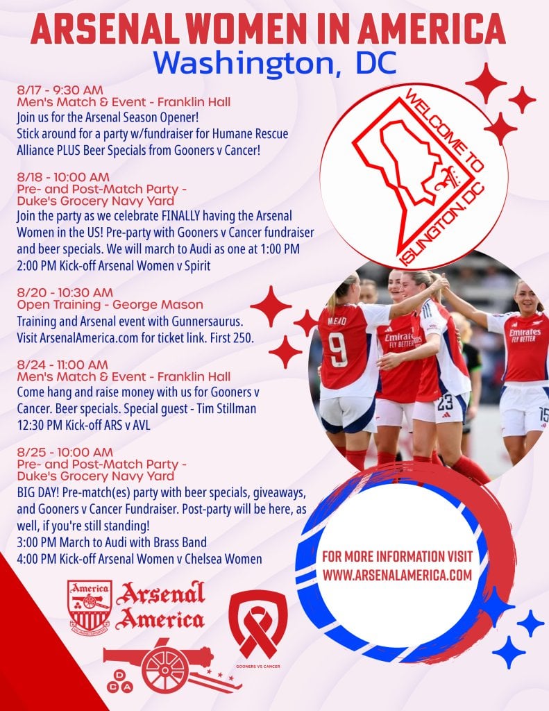 Arsenal America Events in DC
