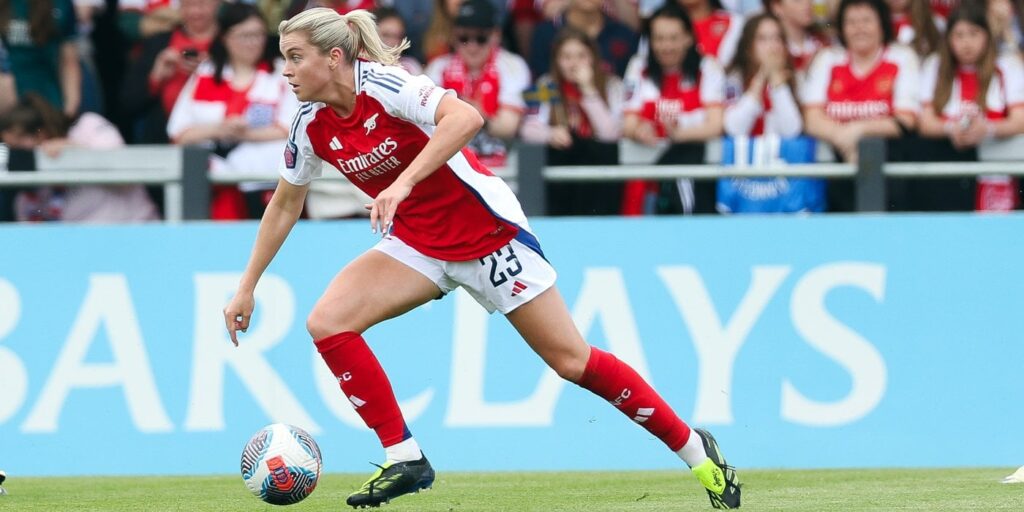 Alessia Russo reacts to 2-1 victory over Washington Spirit