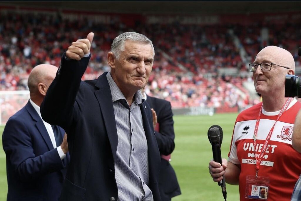 Tony Mowbray was at The Riverside on Saturday, said he’s feeling good!