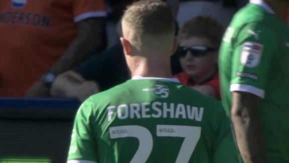 Plymouth have misspelt Forshaw on his shirt…