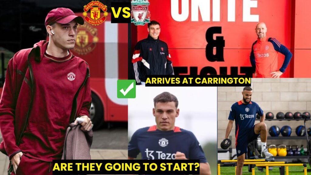 Wow!😍 see Ugarte first Man United training today with Bruno, Mainoo, Amad for Liverpool #manutdnews