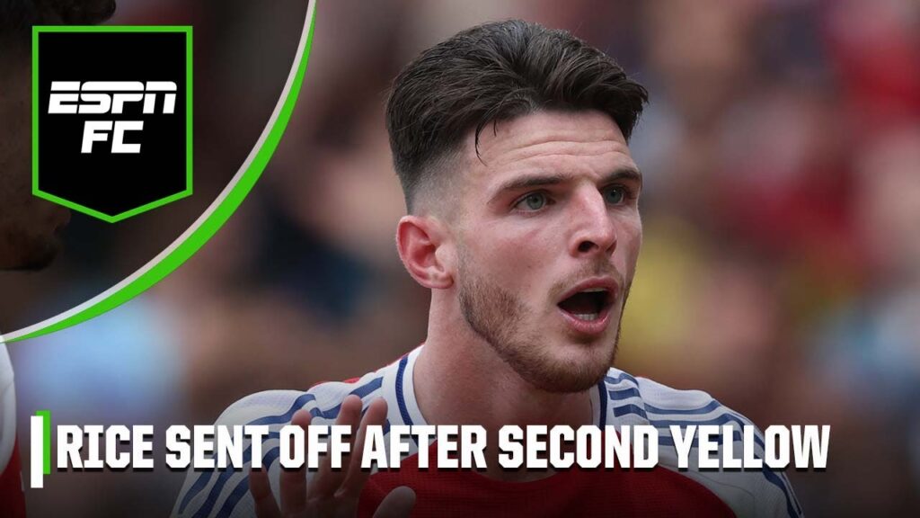 Declan Rice red card REACTION! – ‘ABSOLUTE DISASTER!’ | Arsenal vs. Brighton | ESPN FC Declan Rice red card REACTION! - ‘ABSOLUTE DISASTER!’ | Arsenal vs. Brighton | ESPN FC