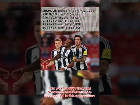 Nottingham Forest 1 Newcastle United 1 I NUFC win 4-3 on Penalties EFL Cup 2024-2025 Match Highlight