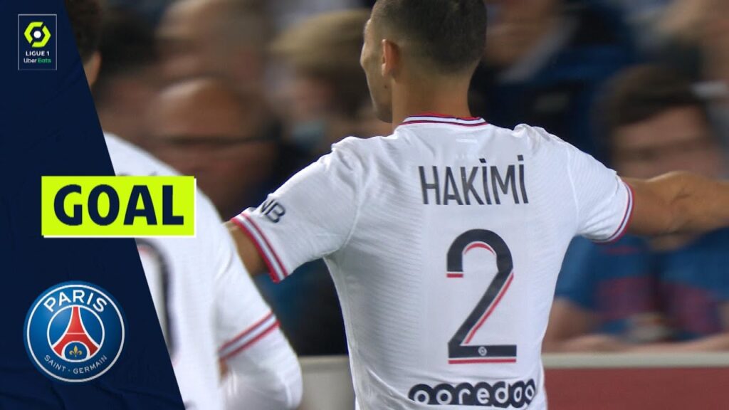 Goal Achraf HAKIMI (64' - PSG) RC STRASBOURG ALSACE - PARIS SAINT-GERMAIN (3-3) 21/22
