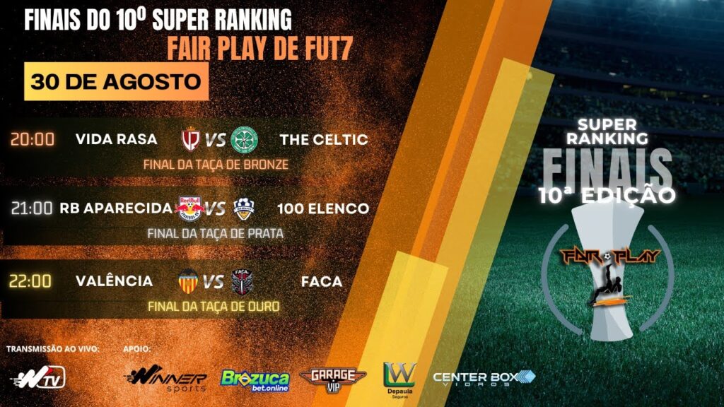 FINAIS DO SUPER RANKING FAIR PLAY DE FUT7 - 10ª EDIÇÃO