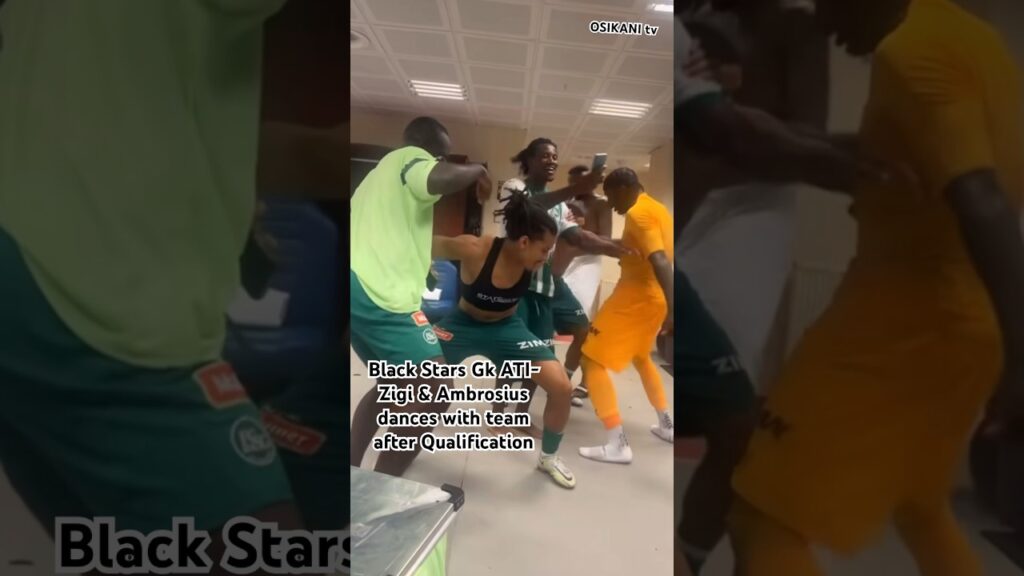 Black Stars Gk Ati-Zigi and Stephan Ambrosius with Gallen team shows dance moves #ghana #blackstars