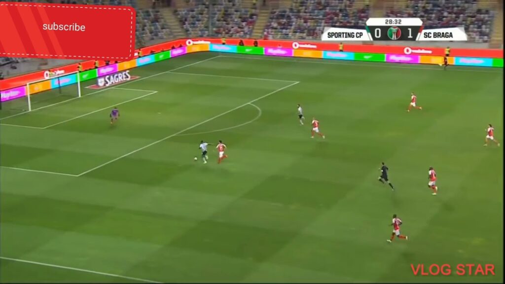 Nuno mendes brilliant pass and cross Vs braga.