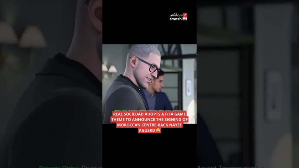 Real Sociedad unveils Moroccan star Nayef Aguerd with a FIFA-inspired famous presentation #football