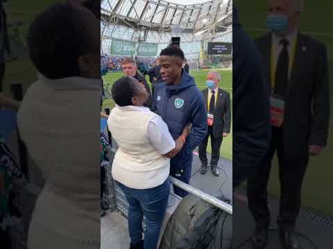 Ogbene spotting his Mam before a game is the wholesome content we all need 🥹💚