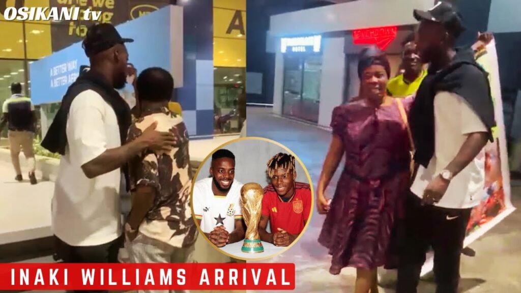 WATCH HOW INAKI WILLIAMS FATHER & MOTHER WELCOMES INAKI @ AIRPORT…18 PLAYERS IN CAMP + BLACK STARS🇬🇭