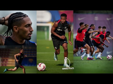 Barcelona Training Today: Ansu Fati, Balde, Gavi, Raphinha Put in the work.