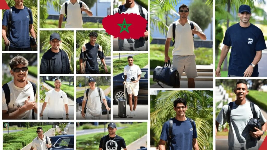 Maroc vs Gabon : L' Equipe du Maroc au Complet | L' Arrivée de Hakimi, Brahim, Mazraoui et Ziyech