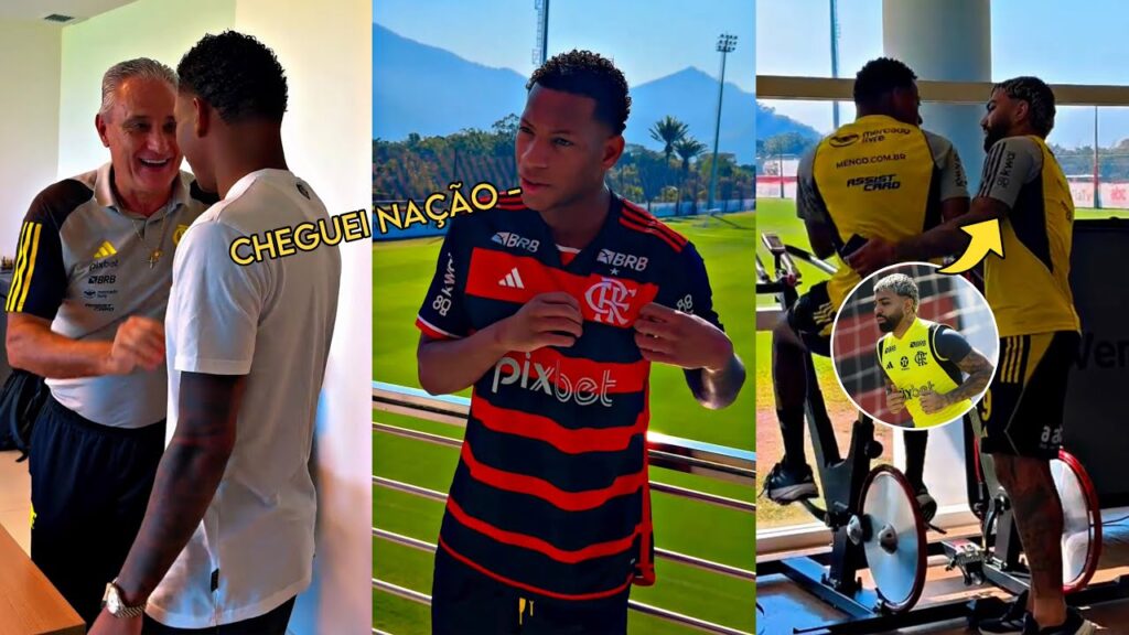 GONZALO PLATA CONHECENDO OS JOGADORES DO FLAMENGO! BASTIDORES DA CHEGADA NO NINHO