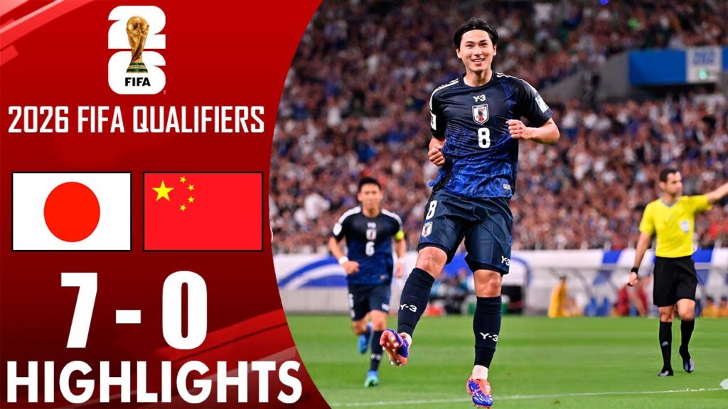 Takumi Minamino Goal | Japan vs China 7-0 Highlights | 2026 FIFA World Cup Qualifiers AFC
