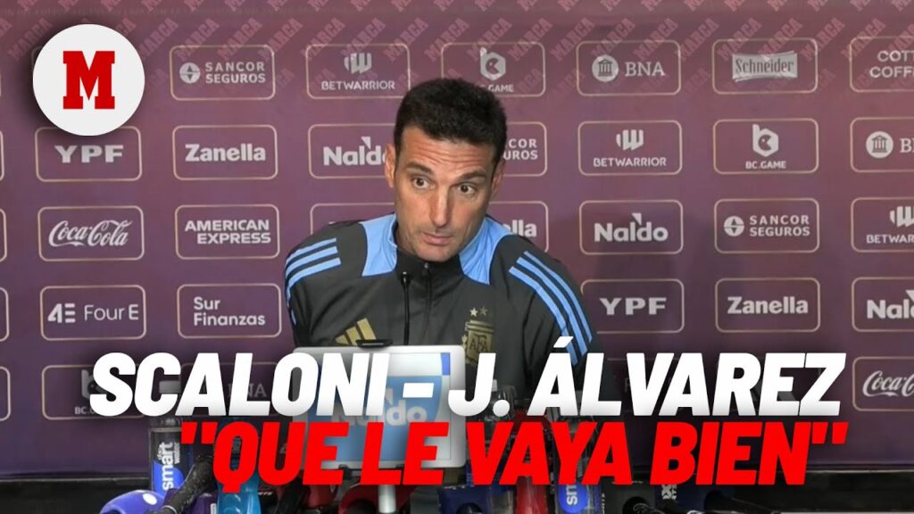 Scaloni desea a Julián Álvarez "que le vaya bien" en el Atlético de Madrid MARCA
