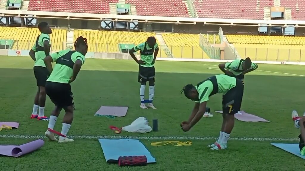 BLACK STARS TRAINING AHEAD OF ANGOLA GAME THOMAS PARTY, ATI ZIGI, SEMENYO,WALLACOT JEROME AND....