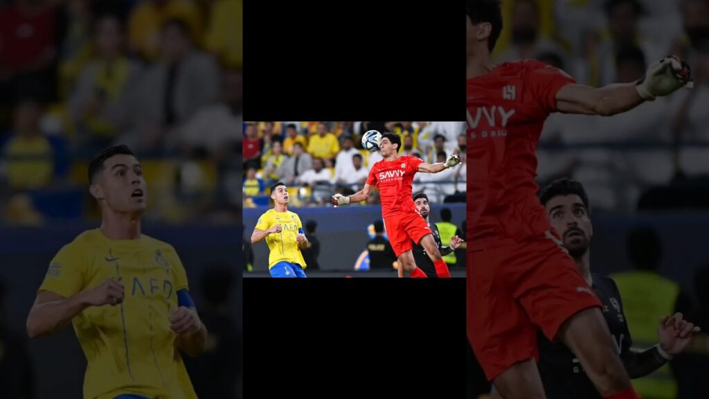 إرتقاء ياسين بونو فوق كرستيانو رونالدو🤯🥵#bono #الهلال #shorts