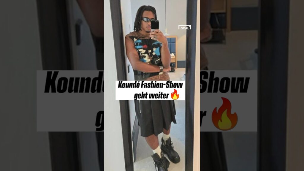 Frankreichs Jules Koundé sorgt wieder mit wilden Looks für Aufsehen📸 #fussball #nationsleague