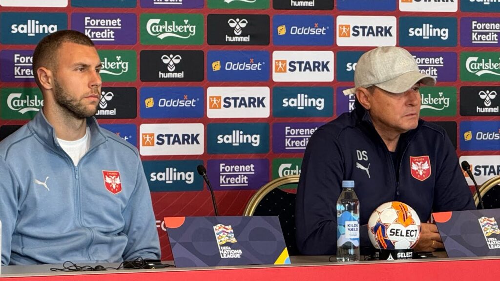 Dragan Stojković i Strahinja Pavlović | Konferencija za medije | Danska - Srbija, Kopenhagen