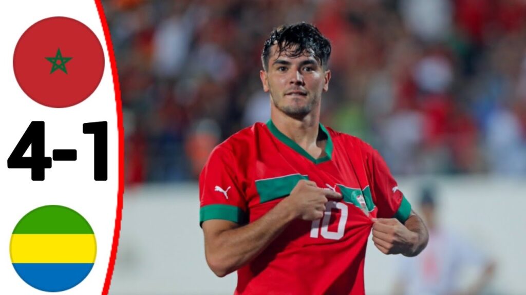 Maroc vs Gabon (4-1) But de Hakim Ziyech | Tous les objectifs et faits saillants étendus