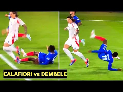 😥 Riccardo Calafiori Suffers Injury after Ousmane Dembele Challenge