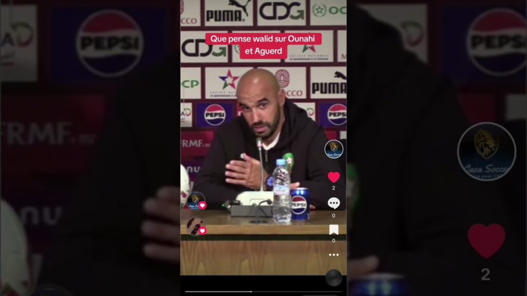 CE QUE PENSE WALID REGRAGUI SUR OUNAHI ET AGUERD !!! #liondelatlas #maroc #can2025 #mercato #ounahi