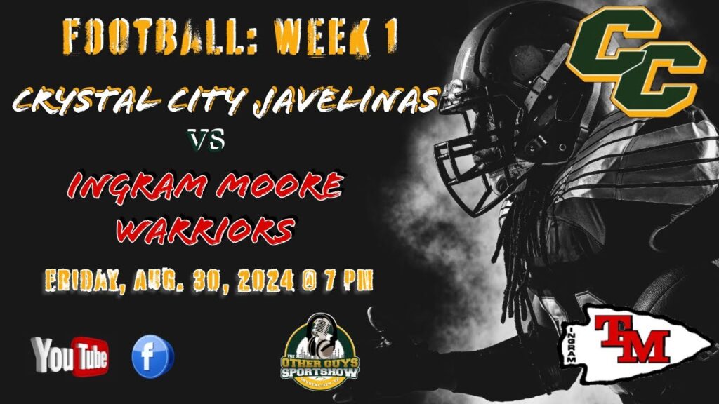 Crystal City Javelinas vs Ingram Warriors | Week 1 l 8/30/24 | Now in HD