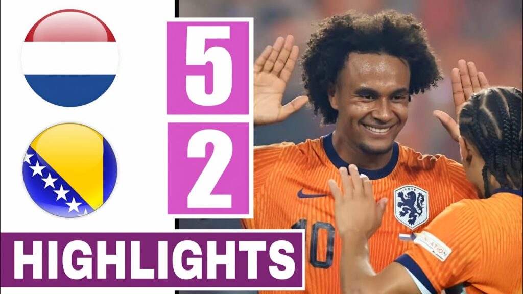 Netherlands vs Bosnia and Herzegovina (5-2) Highlights UEFA Nations League | Gakpo,Zirkzee All Goals