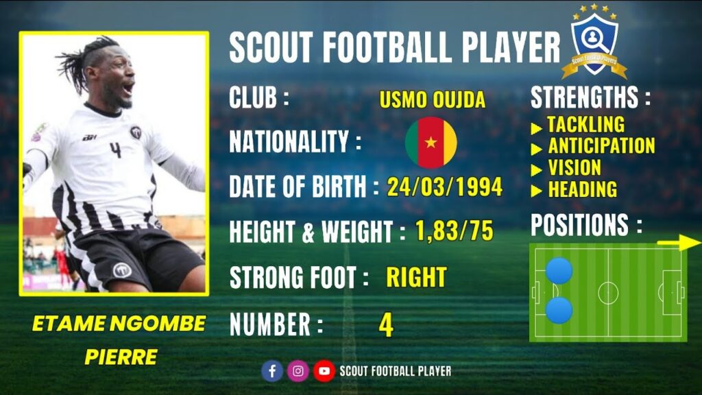 ETAME NGOMBE PIERRE 🔵 CENTRE DEFENDER 🔵 USMO OUJDA 🔵 BEST OF 2023/22 HD