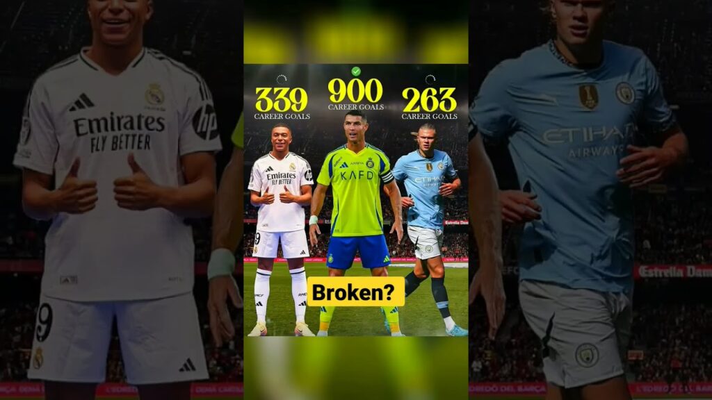 Can kylian mbappe and Erling haaland broken ronaldo 900 mark? #shorts #youtubeshorts