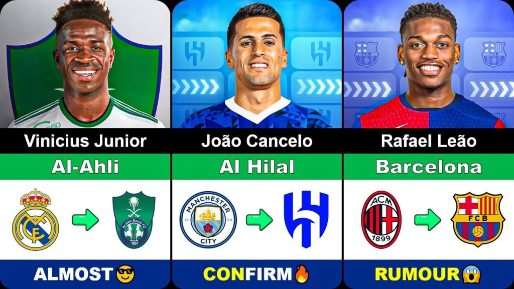 New CONFIRMED and RUMOUR Summer Transfers 2024! π₯π€ͺ FT. Vinicius Junior, JoΓ£o Cancelo, Rafael LeΓ£o New CONFIRMED and RUMOUR Summer Transfers 2024! π₯π€ͺ FT. Vinicius Junior, JoΓ£o Cancelo, Rafael LeΓ£o