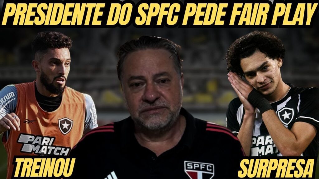 🚨MATHEUS NASCIMENTO E ALEX TELLES TREINAM COM O GRUPO | PRESIDENTE DO SPFC CHORA POR FAIR PLAY